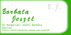 borbala jesztl business card