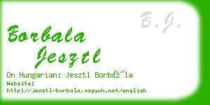 borbala jesztl business card